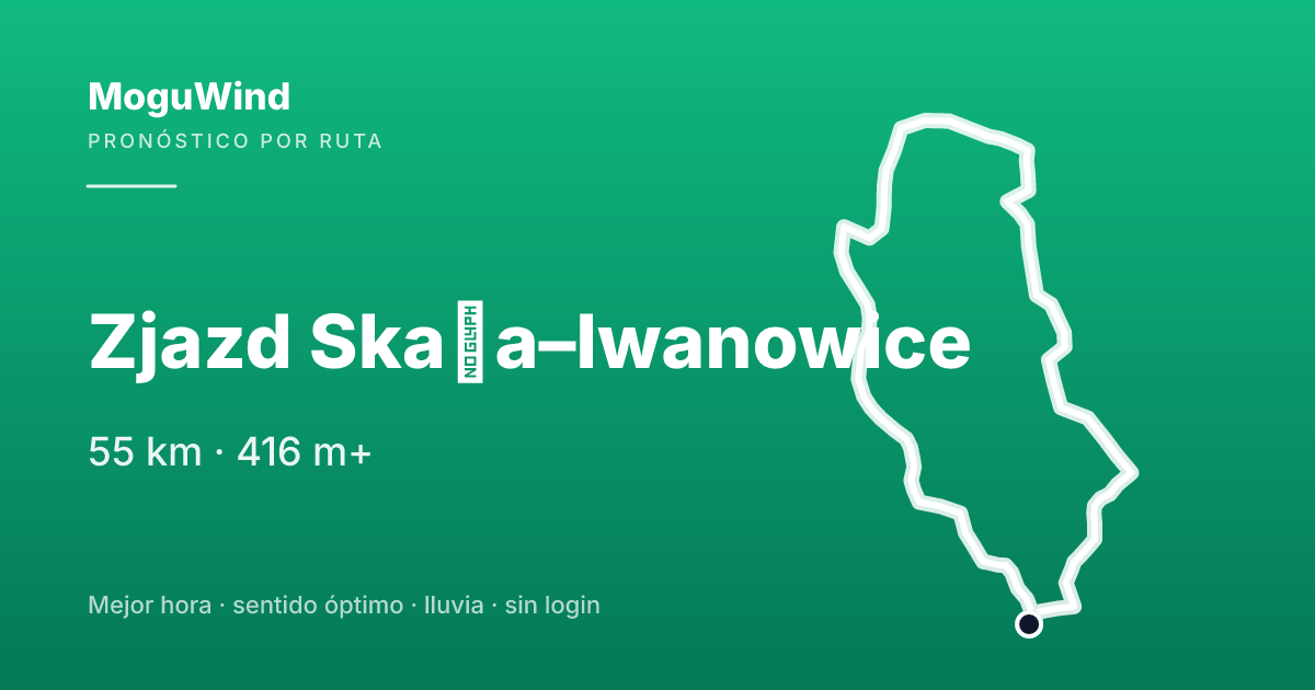 Mapa de la ruta de gravel: Zjazd Skała–Iwanowice