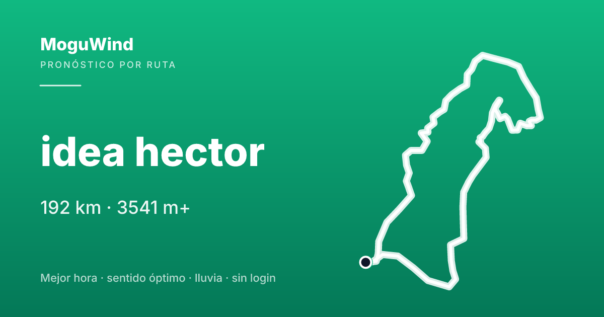 Map of the gravel route: idea hector