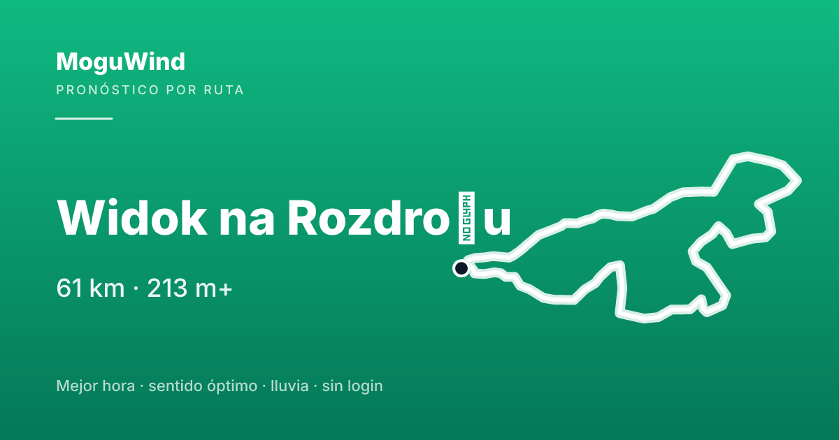 Map of the gravel route: Widok na Rozdrożu