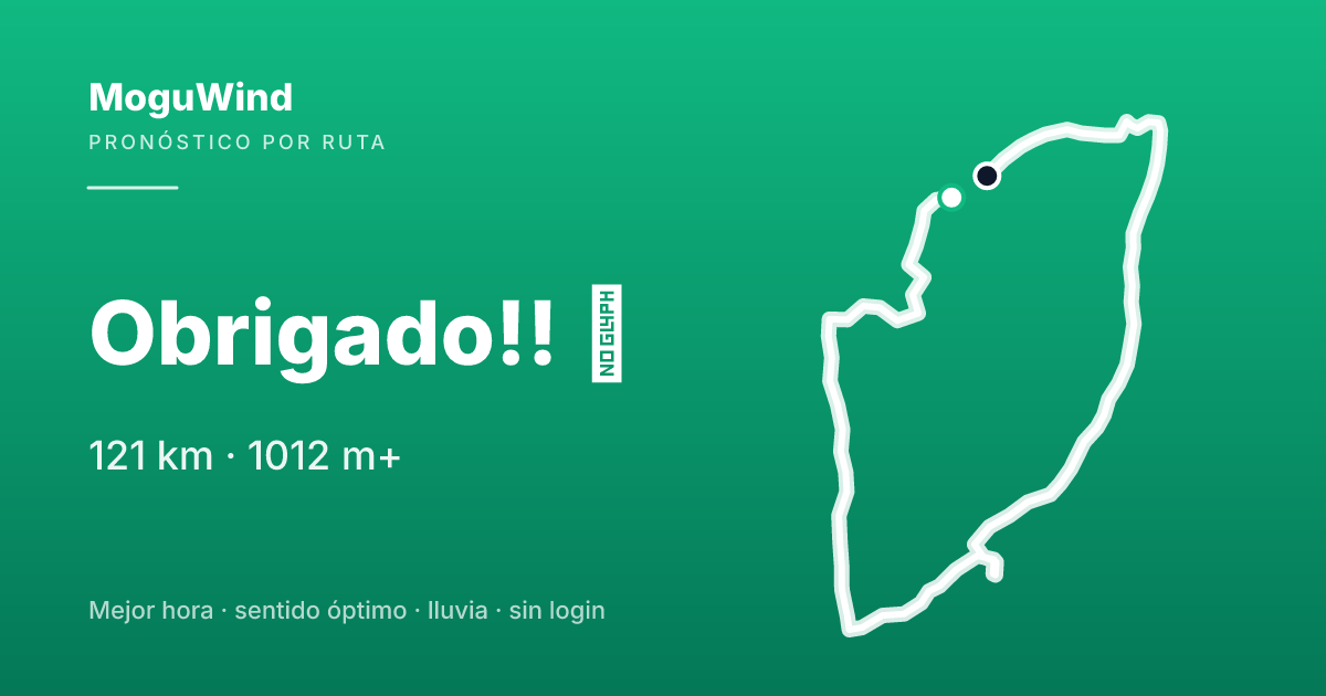 Mapa de la ruta de gravel: Obrigado!! 🤪