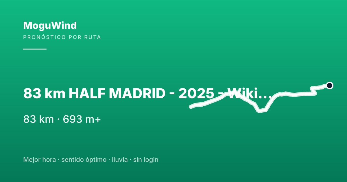 Map of the gravel route: 83 km HALF MADRID - 2025 - Wikiloc