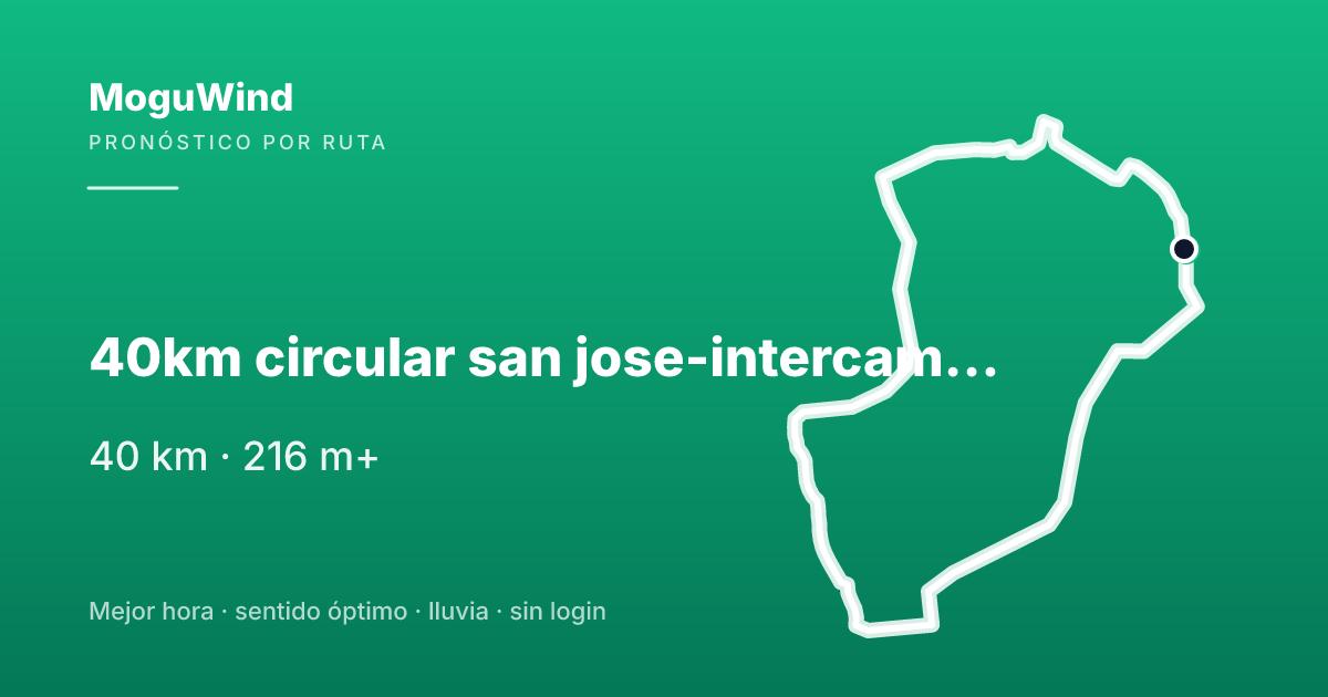 Mapa de la ruta de gravel: 40km circular san jose-intercambiador -olimpico - algaba - alcala del rio