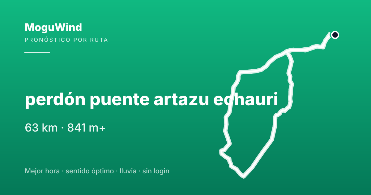 Mapa de la ruta de gravel: perdón puente artazu echauri