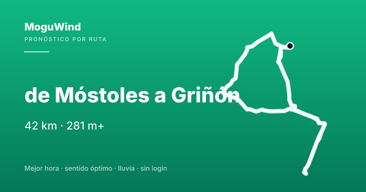 Map of the gravel route: de Móstoles a Griñón