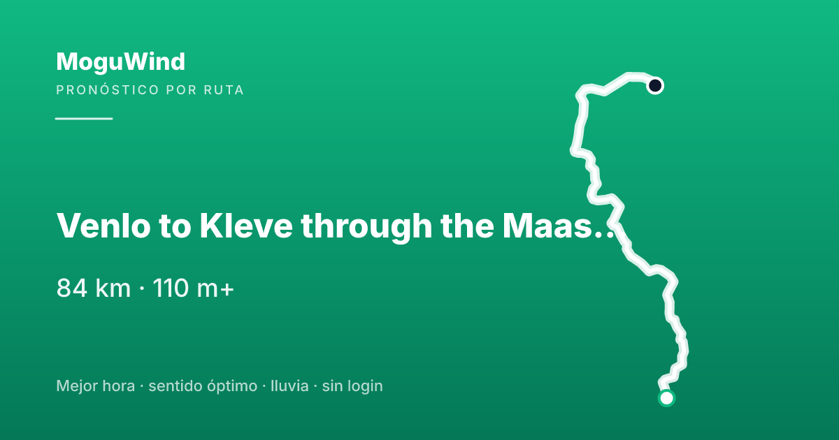 Map of the gravel route: Venlo to Kleve through the Maasduinen National Park