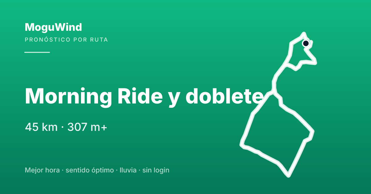 Mapa de la ruta de gravel: Morning Ride y doblete