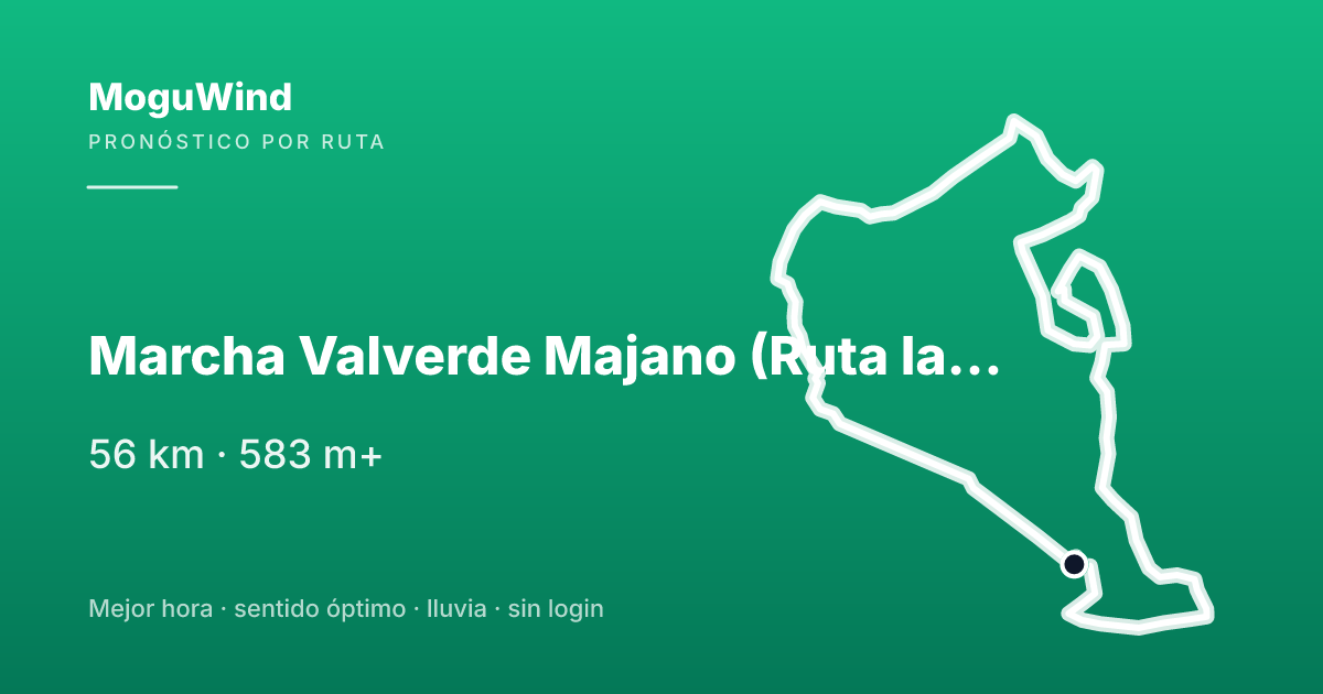 Map of the gravel route: Marcha Valverde Majano (Ruta larga) - Wikiloc