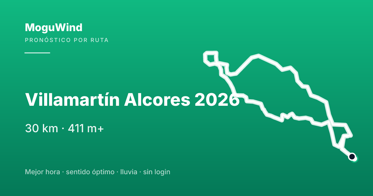 Map of the gravel route: Villamartín Alcores 2026