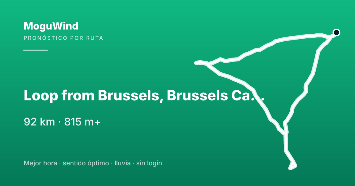 Mapa de la ruta de gravel: Loop from Brussels, Brussels Capital