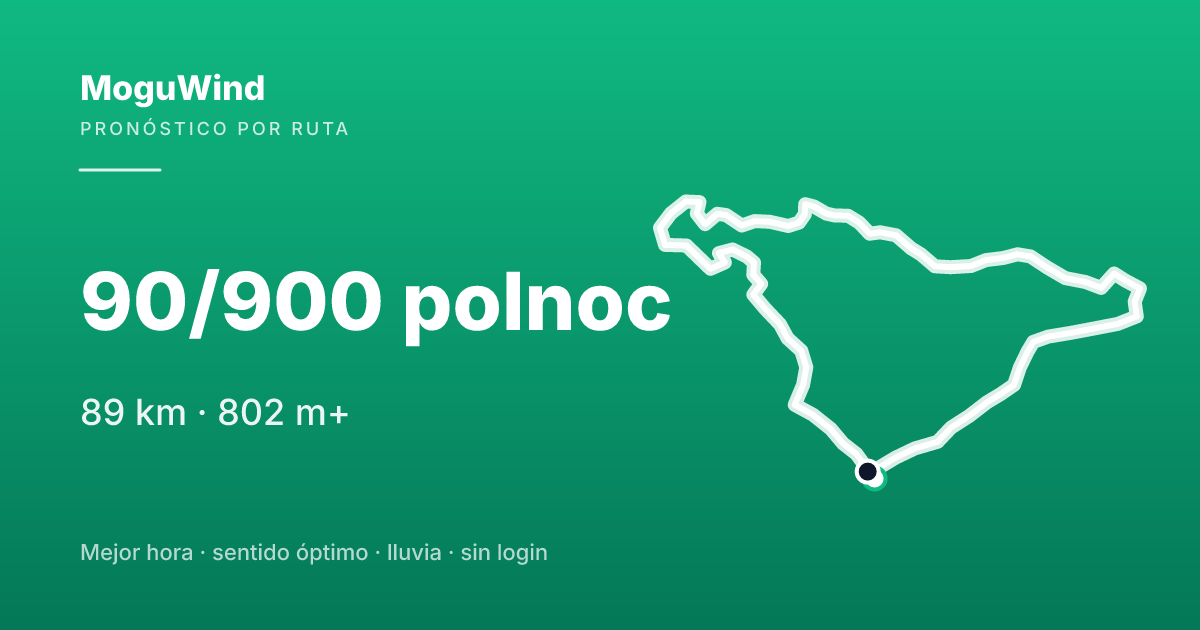 Mapa de la ruta de gravel: 90/900 polnoc