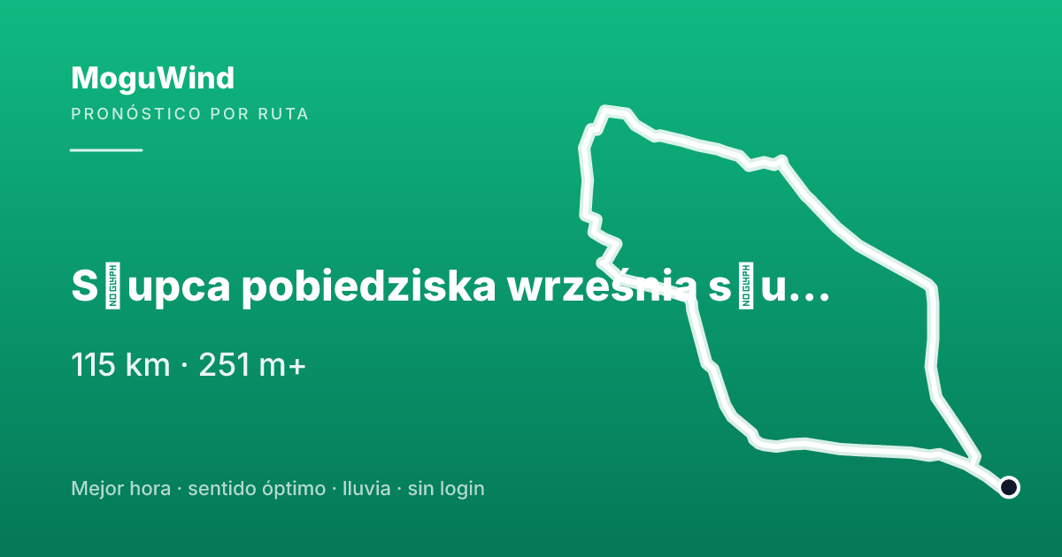 Mapa de la ruta de gravel: Słupca pobiedziska września słupca