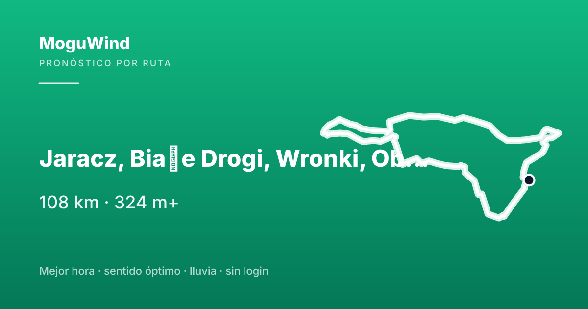 Mapa de la ruta de gravel: Jaracz, Białe Drogi, Wronki, Obrzycko, Objezierze