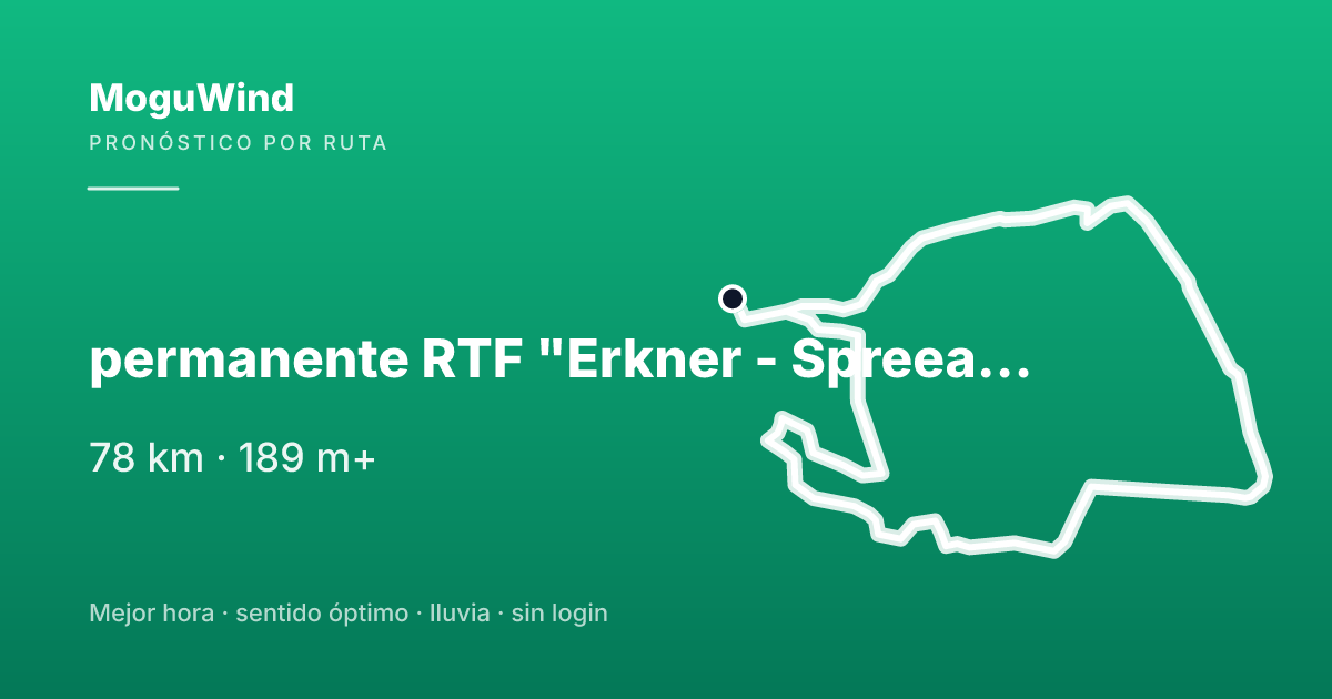 Mapa de la ruta de gravel: permanente RTF "Erkner - Spreeauen" 78 km