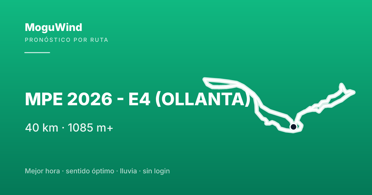 Map of the gravel route: MPE 2026 - E4 (OLLANTA)