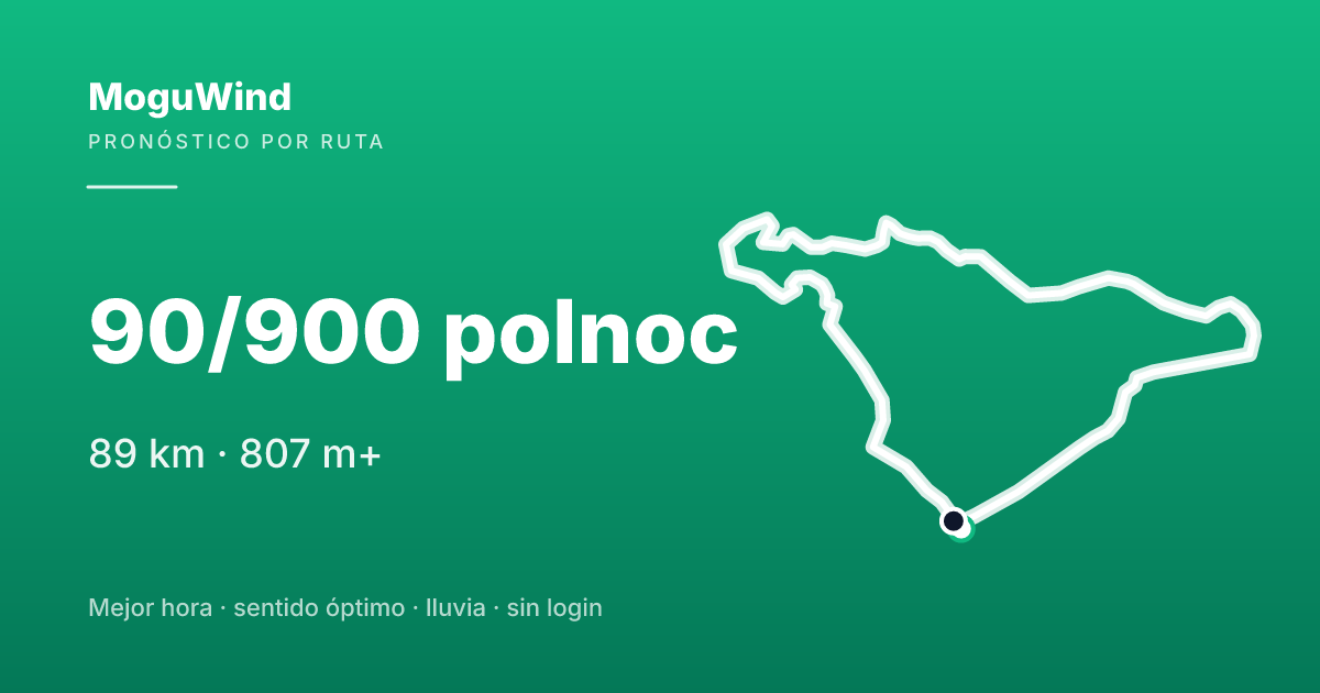 Mapa de la ruta de gravel: 90/900 polnoc